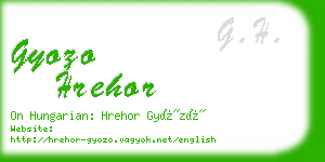 gyozo hrehor business card